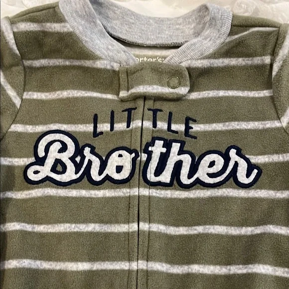 Carter's Little Brother Footed Pajamas/Sleep Play Long Sleeve 3 & 6 months - Picture 3 of 4